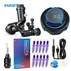 Регулируемый вращающийся тату-пулемет Raven II, рама из сплава OLED, Круглый Блок питания для тату-дисплея, игольчатый картридж для татуировщика