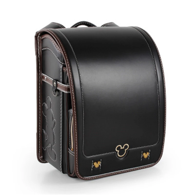 

Disney Orthopedic School Bag Children PU Leather Backpack for Boy and Girl Kid Metal Hasp Student Book Bag Water-proof Bag