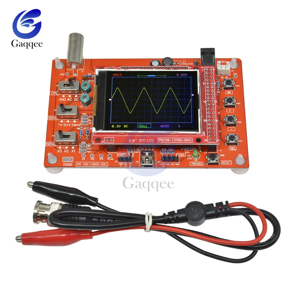 2,4 “осциллограф цифровой TFT с зондом Аллигатор тестовый зажим для Arduino ARM Detection Development Board Собранный 2,4 дюймов