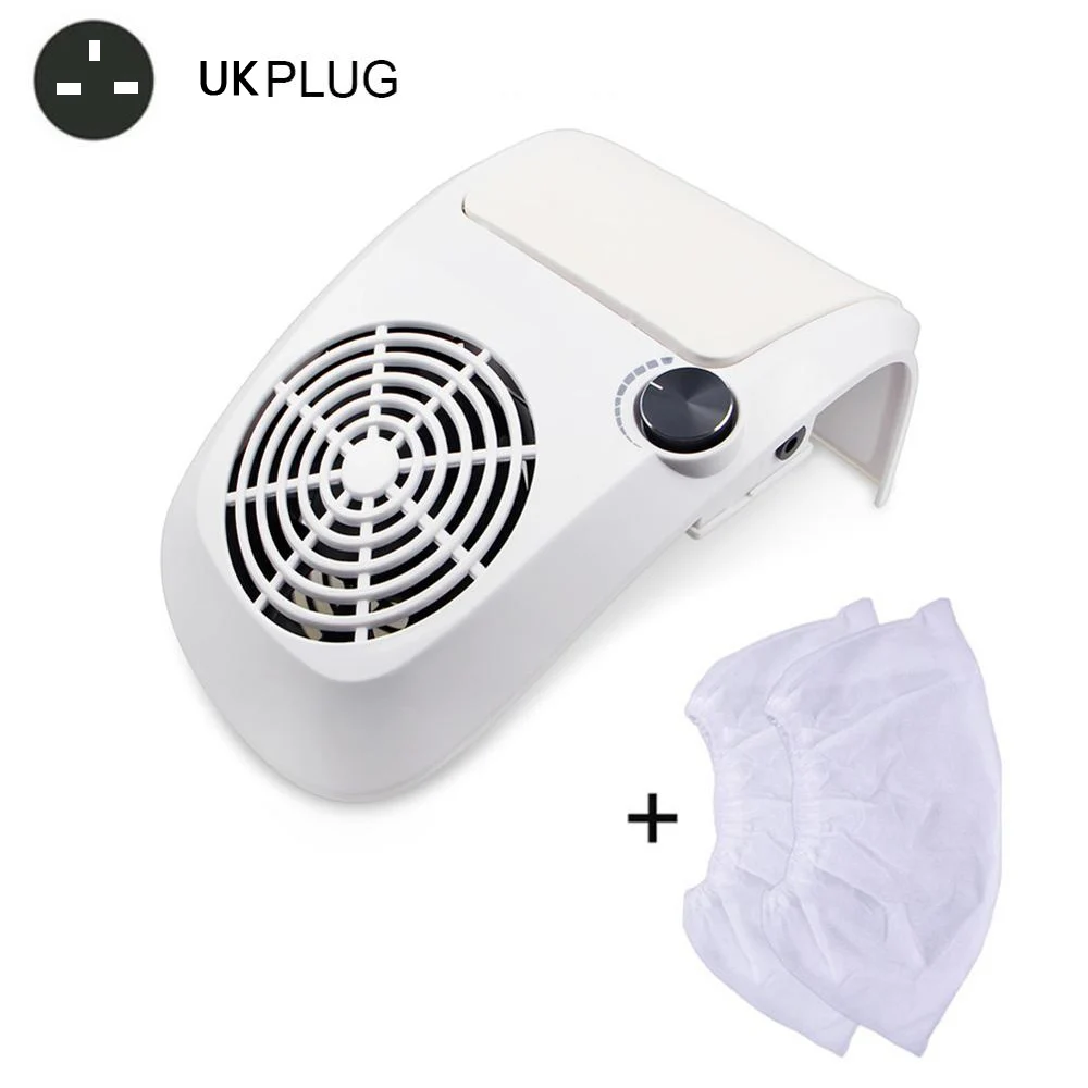 EU PLUG 60 Вт Мощный коллектор для всасывания пыли с ногтей пылесос с 2 мешка для сбора пыли оборудование для дизайна ногтей инструменты для ногтевого салона - Цвет: EU PLUG