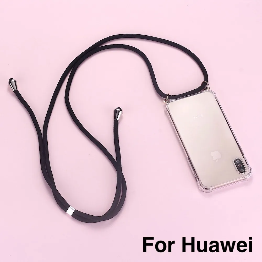 Strap Cord Chain Phone Tape Necklace Lanyard Mobile Phone Case for Carry to Hang For HUAWEI P Nova Mate P Smart 10 20 30