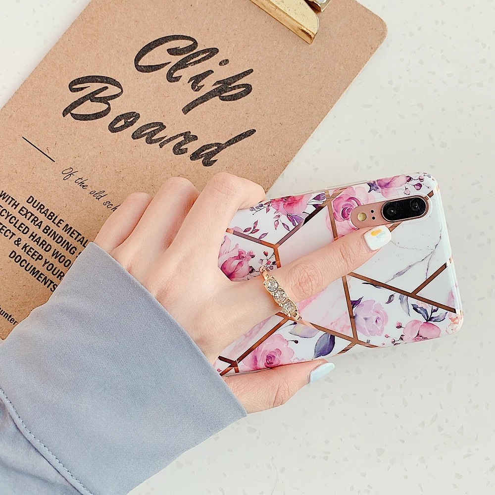 LOVECOM Ретро цветок соединение Кольцо держатель телефона чехол для Huawei P20 P30 Lite Mate 20