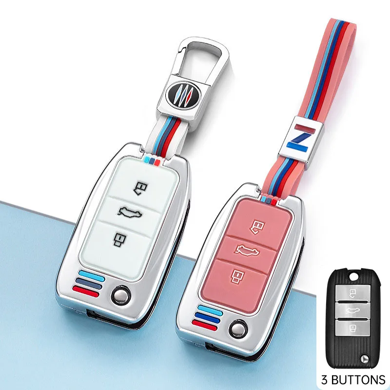 1x Zinc Alloy Remote Car Fold Key Case Cover For Roewe RX5 MG3 MG5 MG6 MG7 MG ZS GT GS 350 360 750 W5 Accessories | Автомобили и