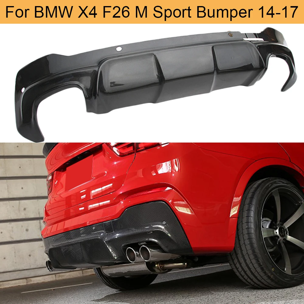 Углеродное волокно автомобильный гоночный задний бампер диффузор для BMW X4 F26 M