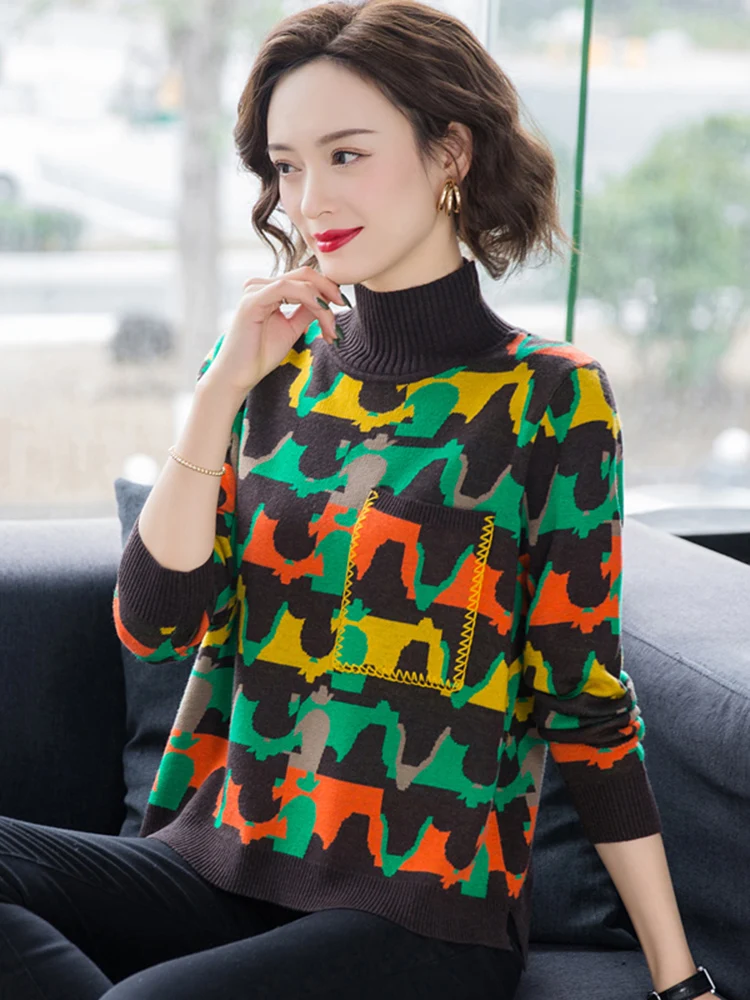 Шотландские полумисс Гао Ling Свитера Осень и зима 2021 Новая Женская Короткая