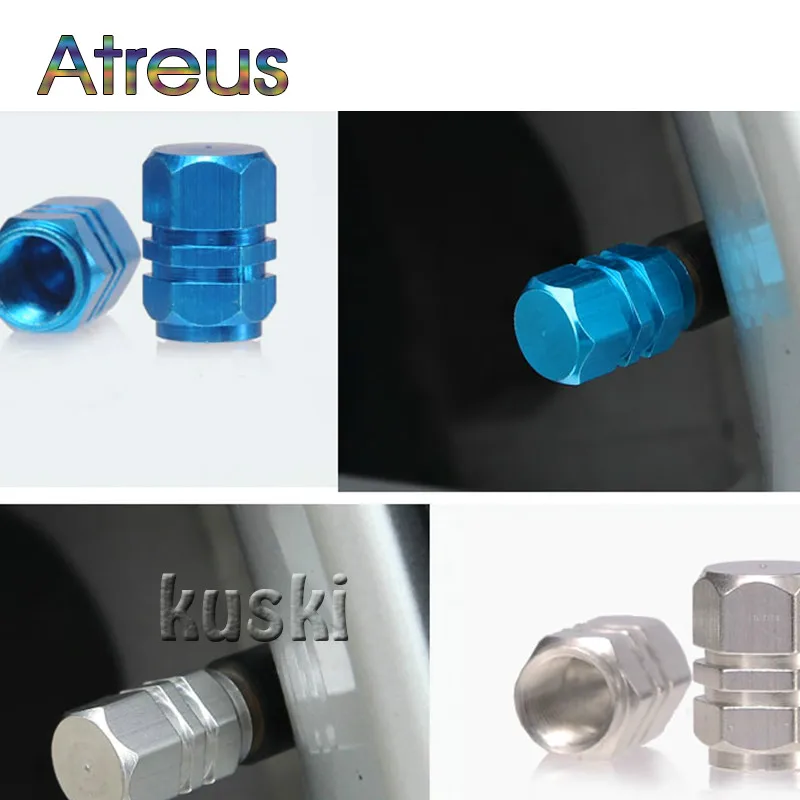 4Pcs Bike Car Motorcycle Aluminum Car Tyre Valve Caps For Ford focus 2 ranger mondeo kuga 2020 Volkswagen Polo VW Golf 5 7 T5