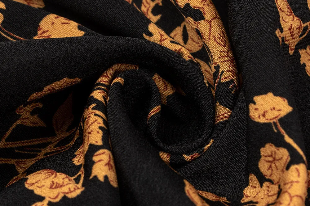 

Floral Black Chiffon Blouse Fall 2020 O Neck Long Sleeve Flower Shirt Women Office Lady Blusa Tops Korean Fashion Clothing