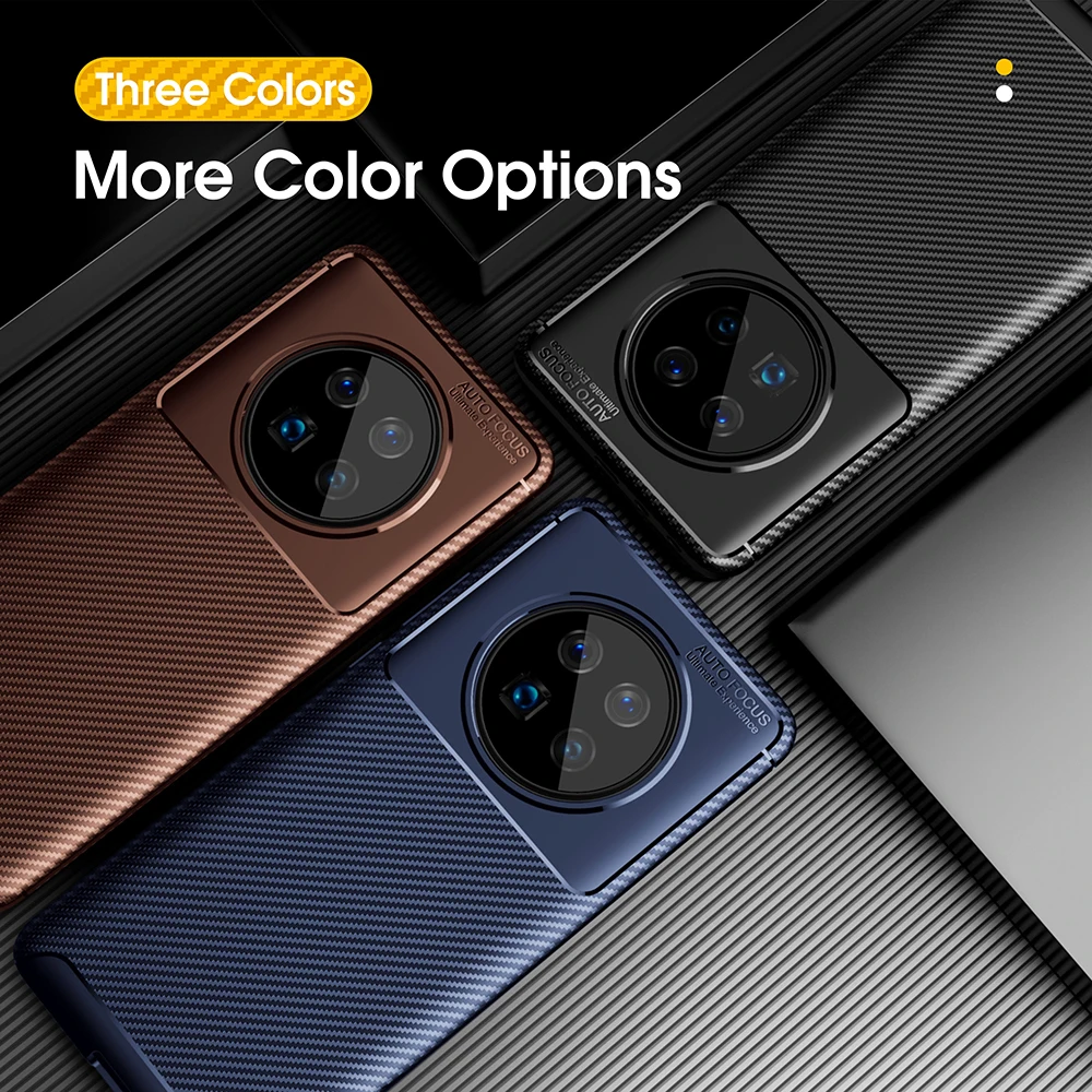 

Vothoon Luxury Carbon Fiber Silicone Phone Case For Huawei Mate 40 Pro 30 20 Pro 20X Soft Shockprkproof Back Case Cover