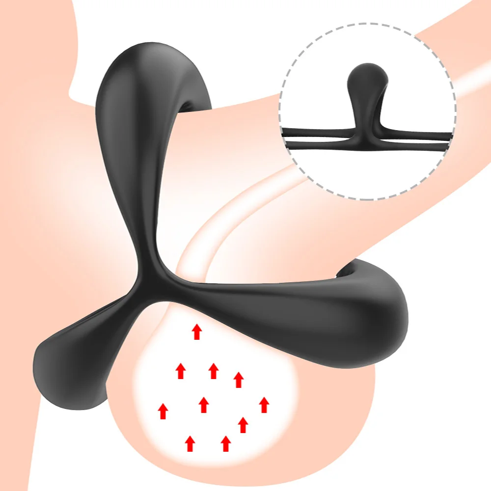 Silicone Penis Ring For Male Scrotum Bondage Chastity Device Cock Cage Time Delay Dick Sleeve BDSM Adult Toys Sex Products | Красота и