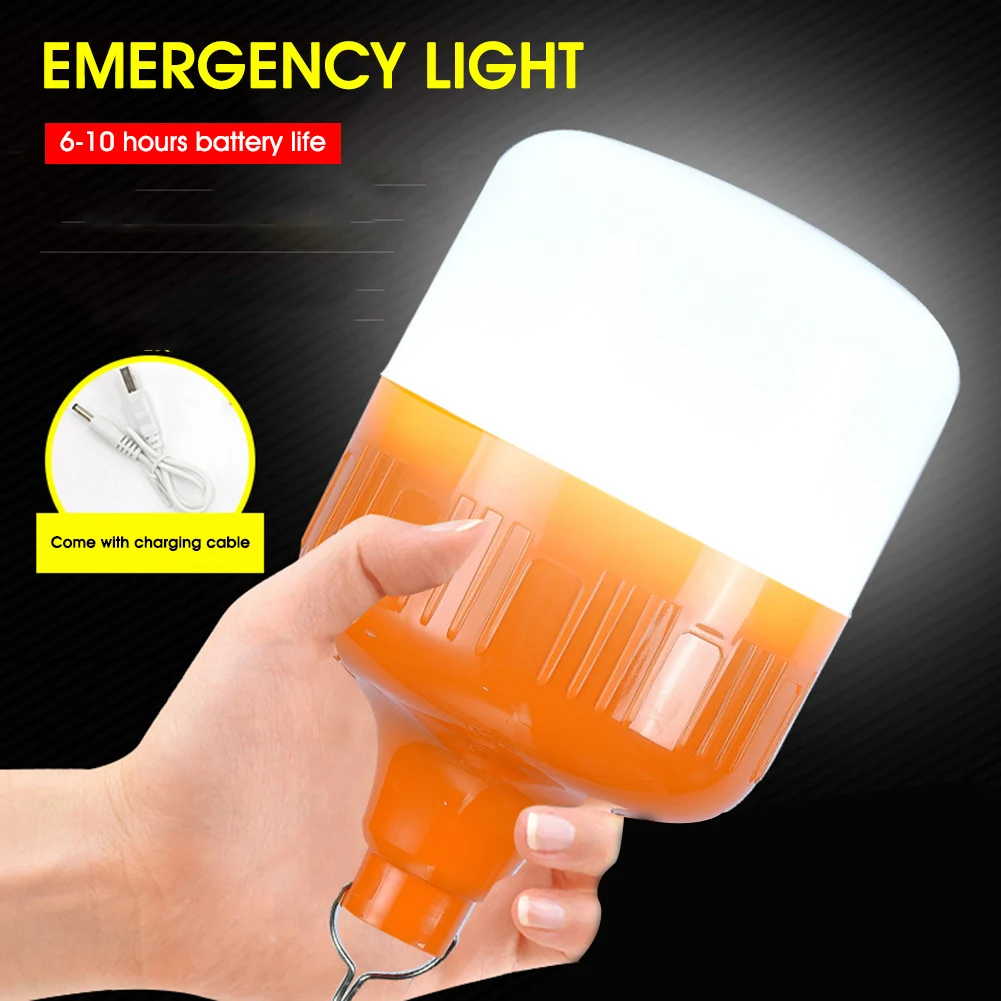 

Hanging LED Emgergency Light Camping Lantern USB Rechargeable Night Market Lamp Wireless Portable Outdoor BBQ Camping Light Bulb