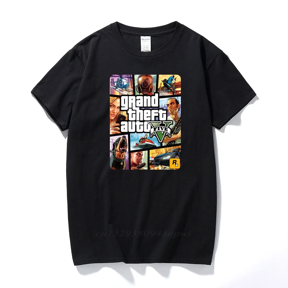Grand Theft Auto Game GTA 5 летние футболки крутая и GTA5 Мужская футболка цветная с принтом