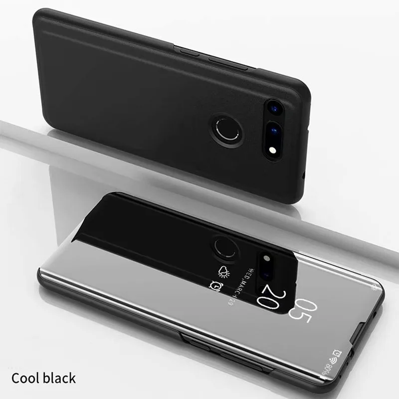 Кожаный чехол-книжка для Honor V10 V20 умный зеркальный чехол huawei View 10 20 защитная