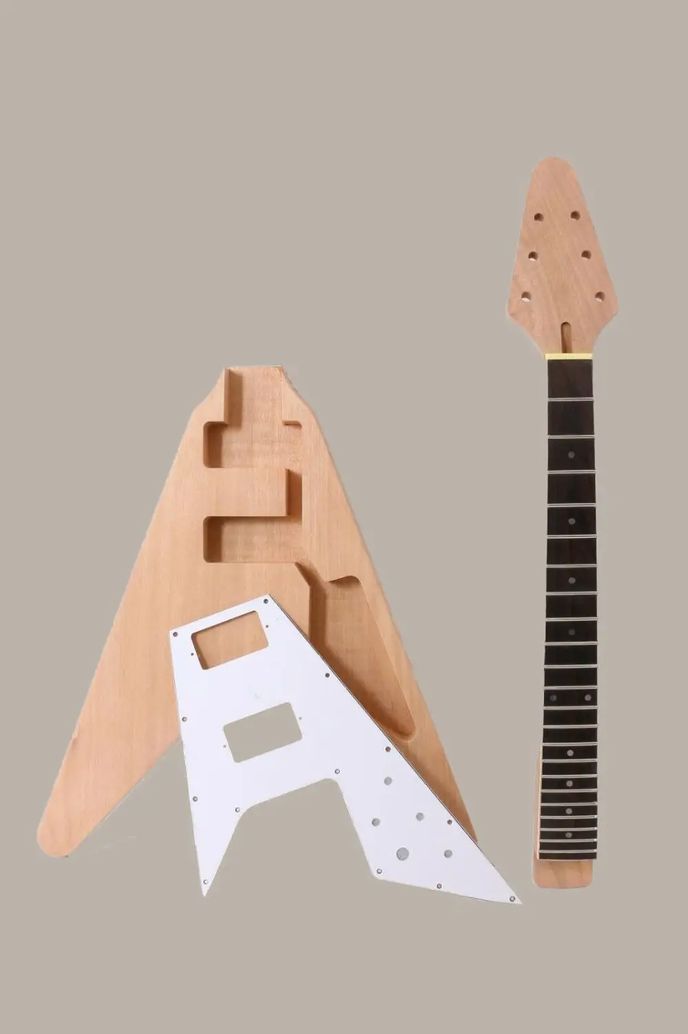 1 комплект Электрогитары гриф гитары корпус из красного дерева Flying V|Детали и