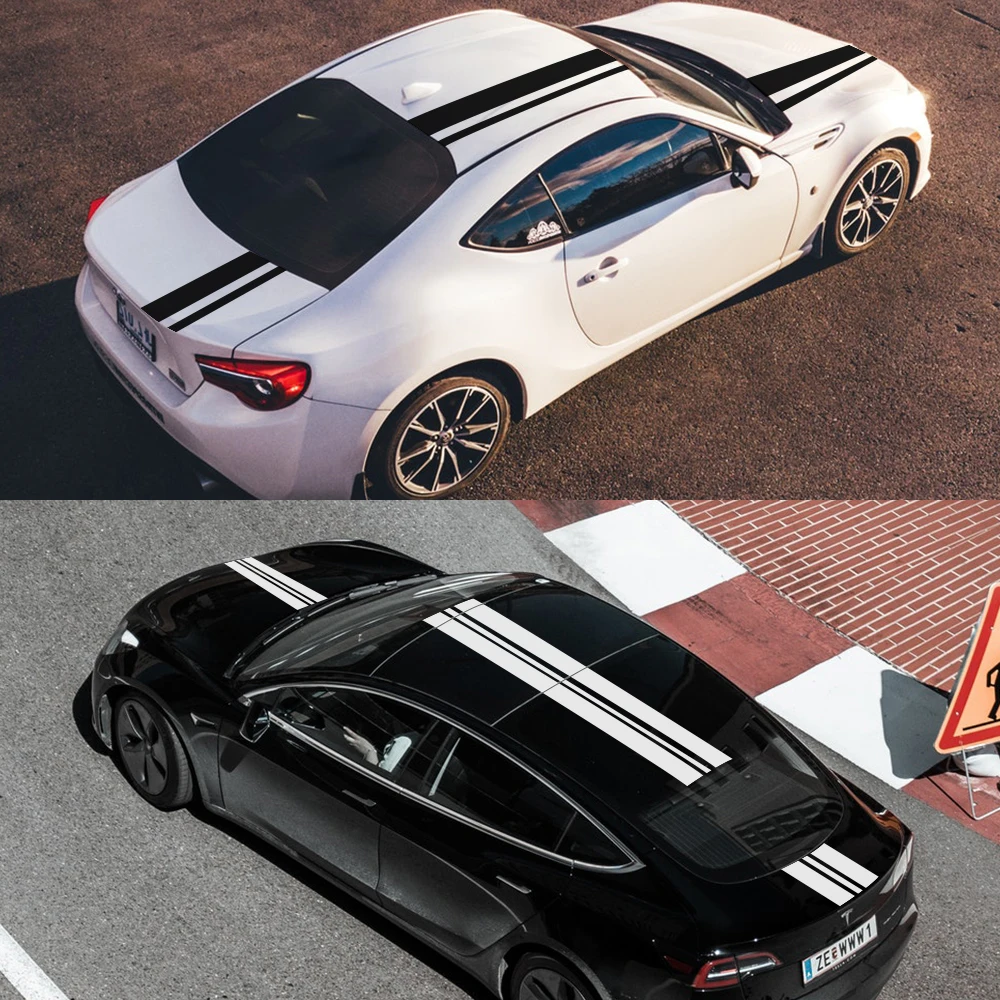 Автомобильные наклейки в длинную полоску виниловая пленка сделай сам спортивные