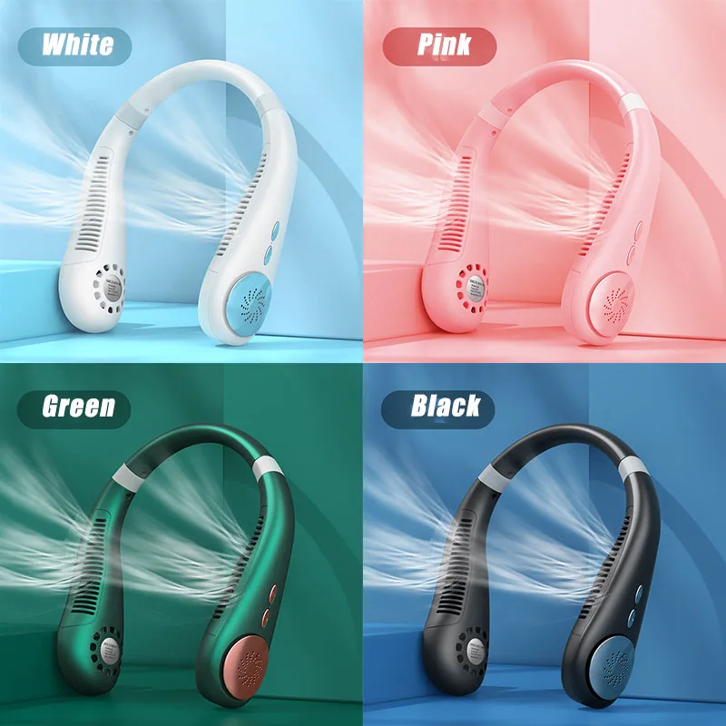 

Leafless Hanging Neck Fan Fast Cooling Long Battery Life Low Noise Simple Light Long Term Wear Suitable for Sports Office