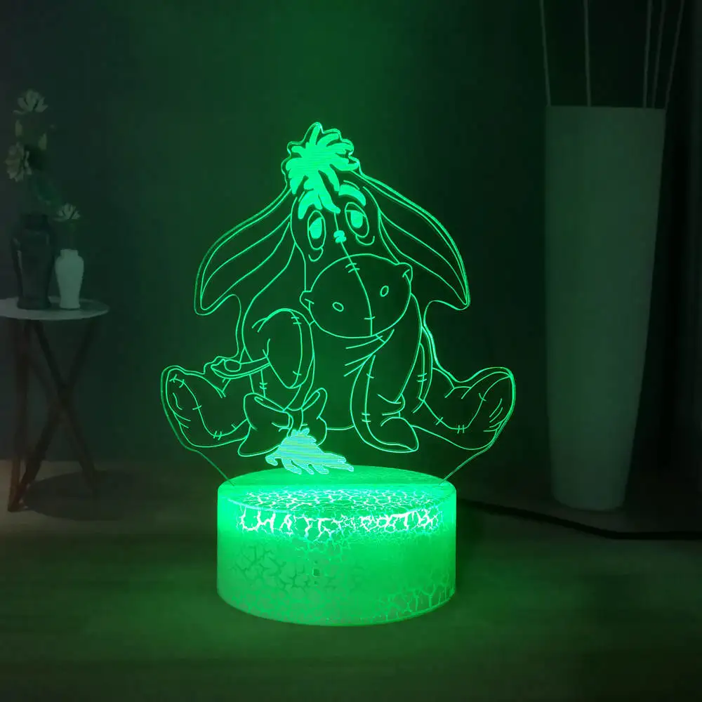 Дропшиппинг милый ИА RGB многоцветный 3D оптическая лампа Пух медведь светодиодный