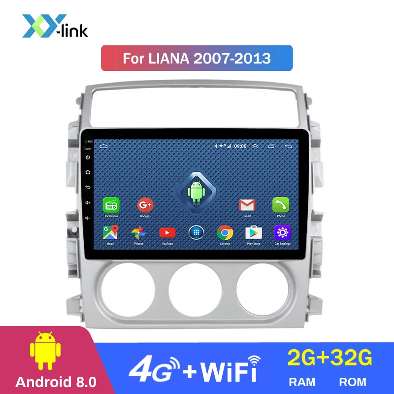 4 CORES 2G RAM 9 дюймов 2.5D ips Android 8,1 автомобильный DVD gps плеер для Suzuki Liana 2007-2013 автомобильный Радио Стерео головное устройство навигация - Цвет: 4 CORES 2G RAM