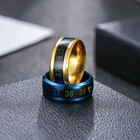 Мужское кольцо из титановой стали, с автоматическим изменением цвета