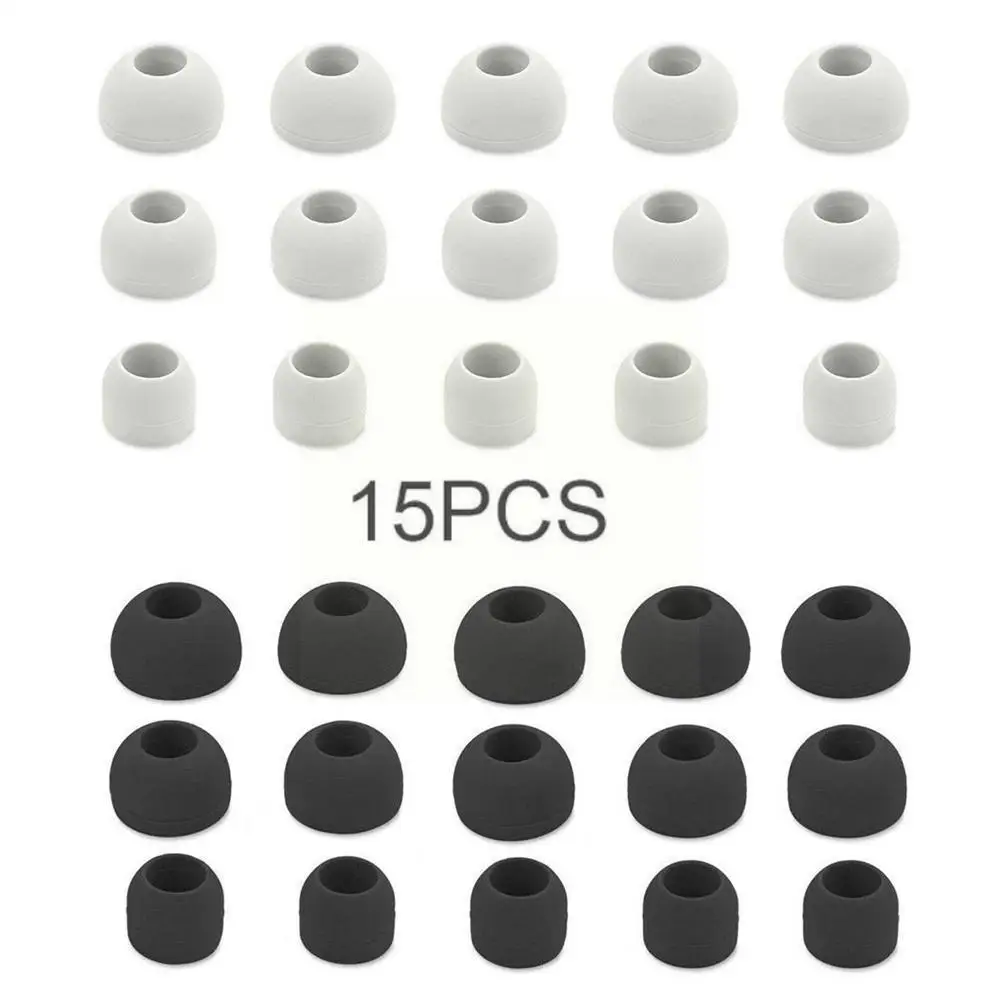 

Drop shipping Anti-slip 15pcs Medium Size Clear Silicone Replacement Earbuds Tips For Sony Ear Bud Eartips Ear Pads Gel Cov P0Y6