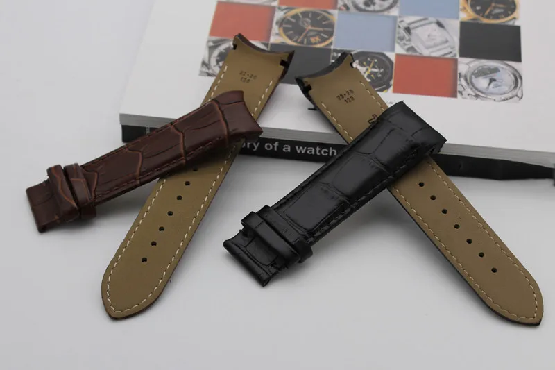 Ремешок ручной работы для часов Tissot T035, ремешок для часов, ремешок из натуральной кожи, изогнутый конец, 22 мм, 23 мм, 24 мм, стальная пряжка, браслет на запястье