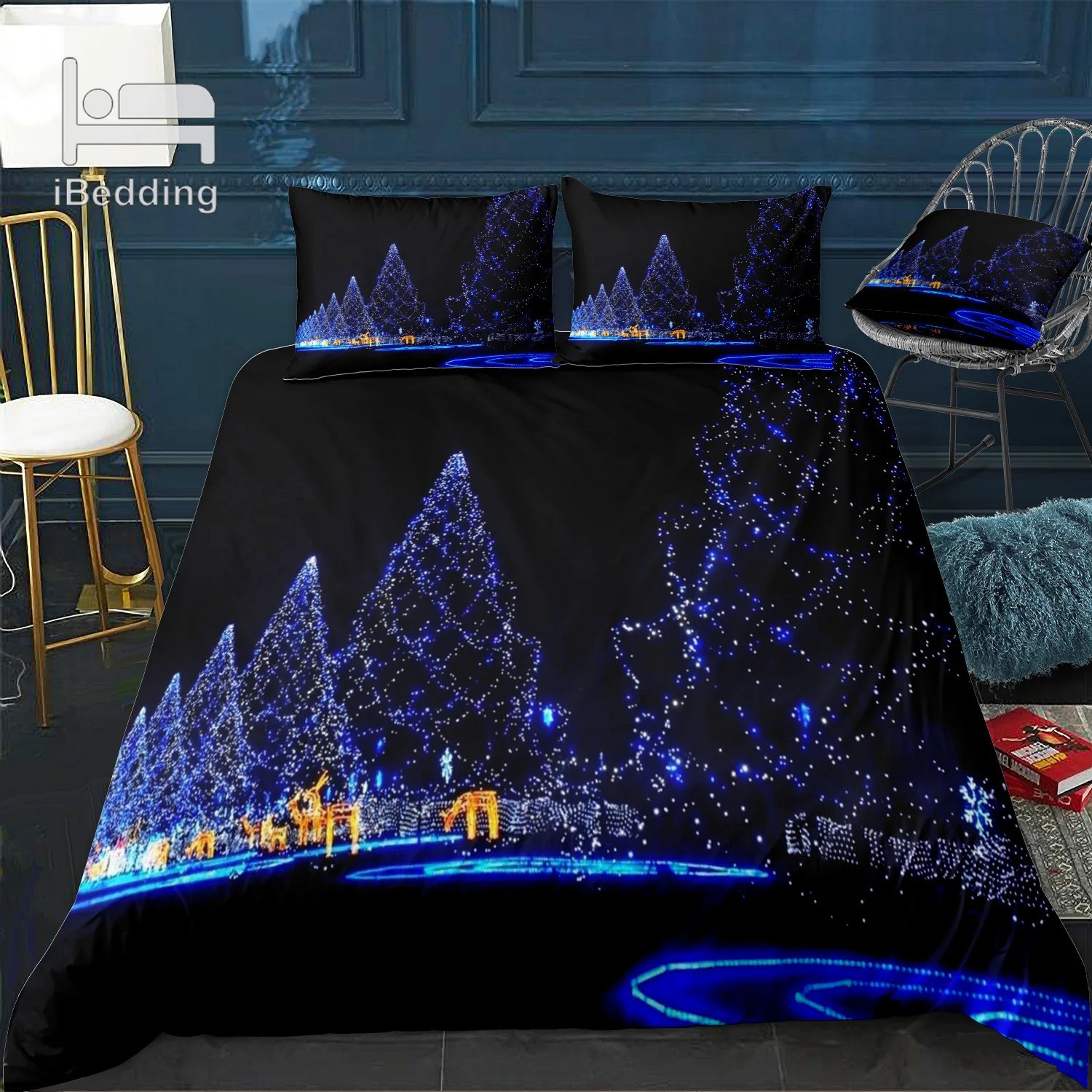 С Новым Годом Счастливого Рождества подарок 3D комплект постельного белья с