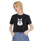 Футболка с изображением шнауцера, собаки, щенка, животного, домашнего питомца, Конура, милый подарок, tumblr, хипстерские Графические футболки в стиле instagram, летние топы, Прямая поставка