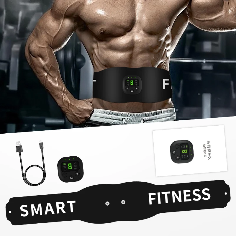 Мышечный Стимулятор пояс тренажер EMS Смарт Роскошный для мужчин Abs стимулятор