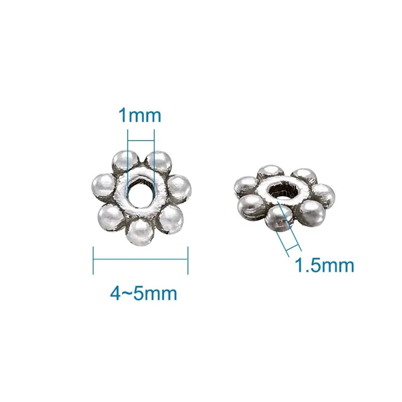 500 шт. бусины разделители под античное серебро тибетское снежинка для
