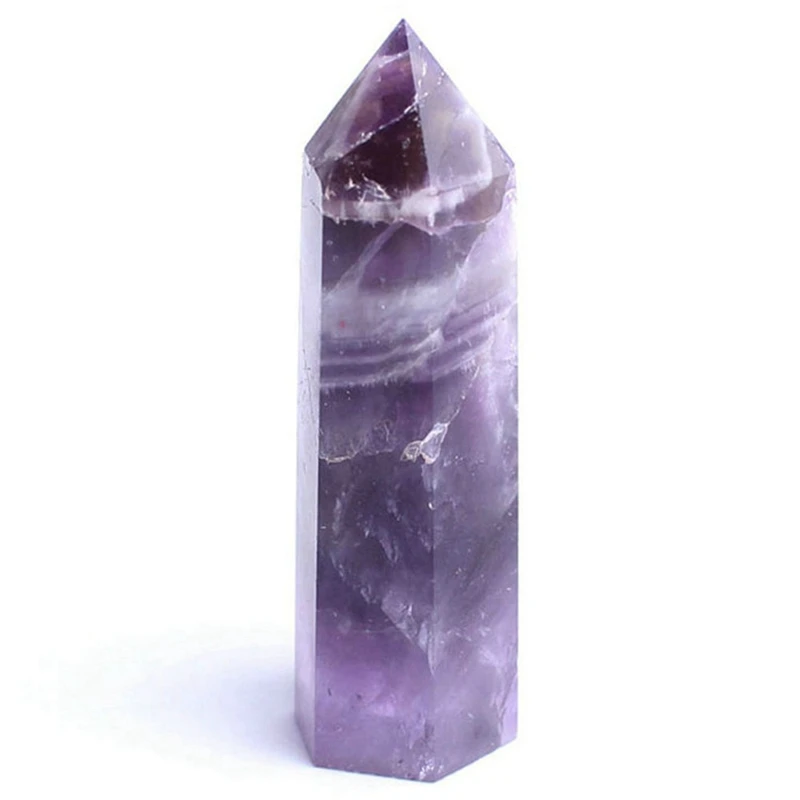 

8PCS High Quality Decorative Natural Hand Carved Crystal Points Quartz Wand Pillar Healing Wand