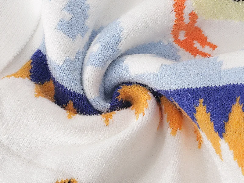 

Autumn Luxury Women Cardigans Sweater Long Sleeve Knitted Women Tops Single Breasted Bird Jacquard Outerwear Lady Jumper Vintage