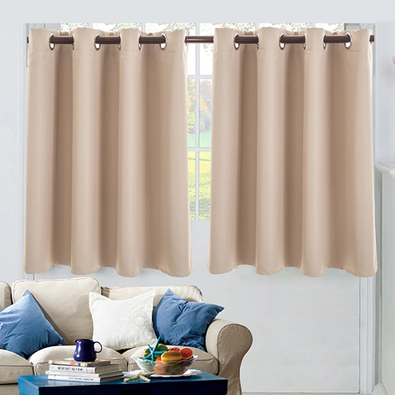 Новые корейские однотонные короткие затемненные шторы для спальни/гостиной
