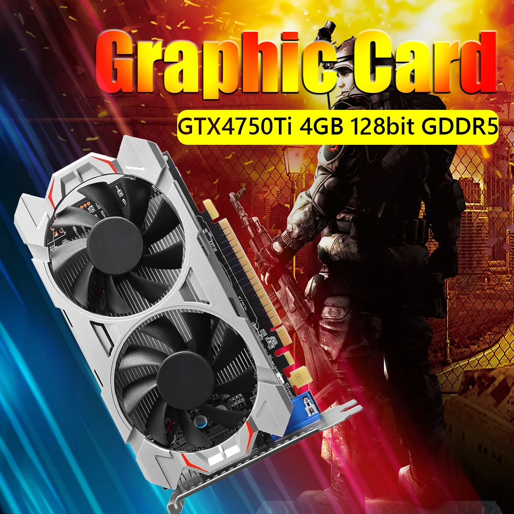 GTX750Ti 4G 128bit GDDR5 NVIDIA низкошумная настольная графическая карта PCI-Express 2 0 HD игровые