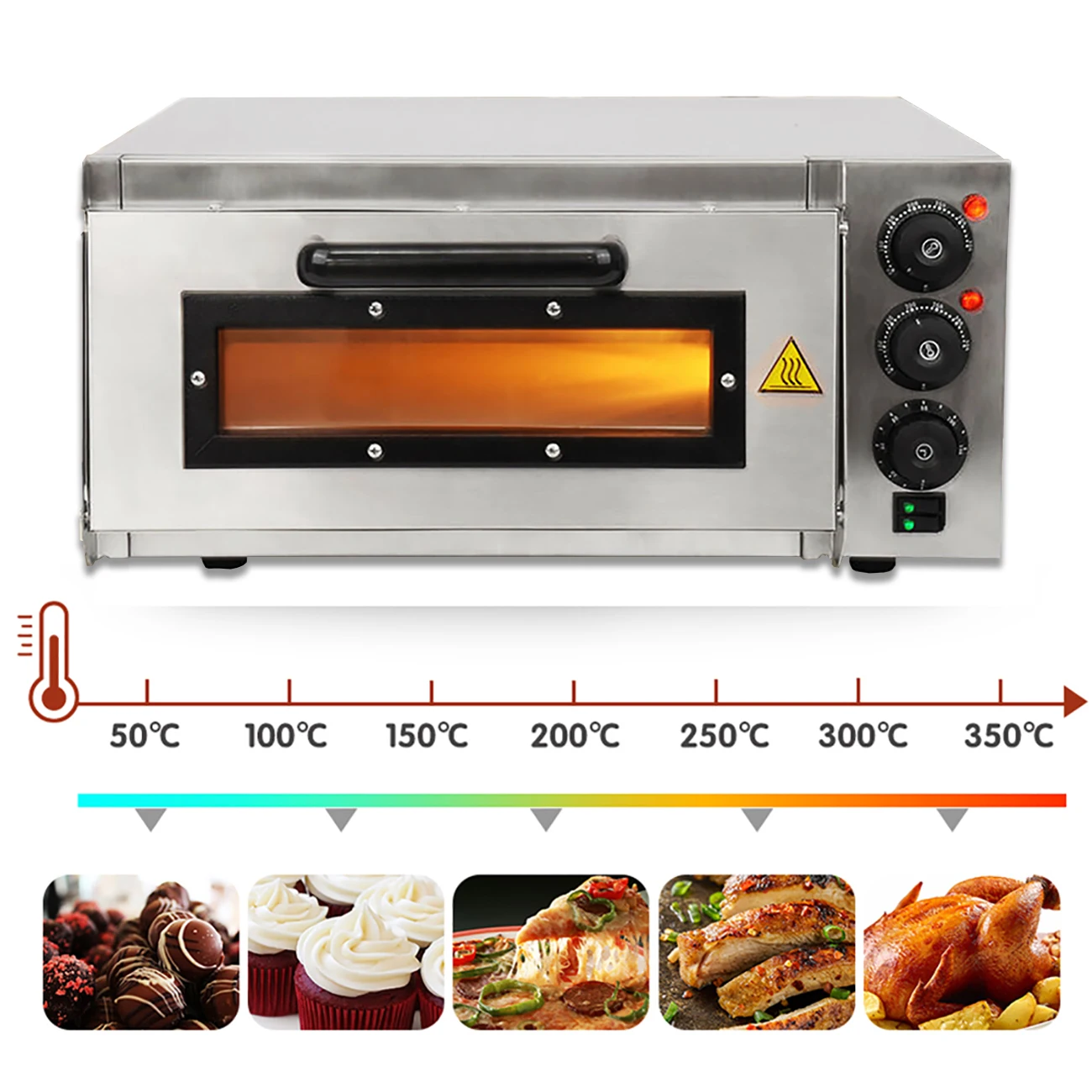 Электрическая духовка для пиццы 2000 Вт жареная курица пицца плита коммерческая