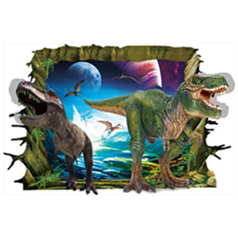 Динозавр 3d сломанной виниловые настенные наклейки из фильма Парк Юрского