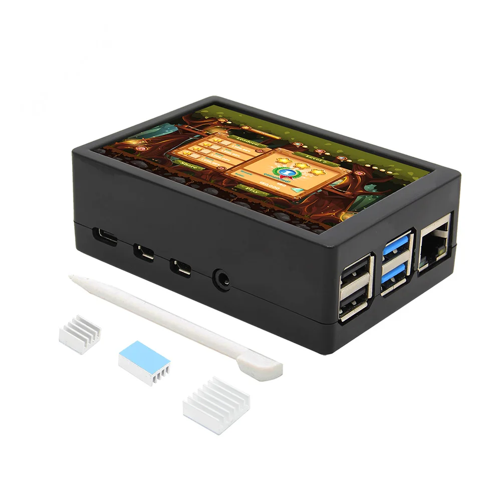 3 5 дюймовый сенсорный экран Raspberry Pi 4 с чехлом из АБС ЖК дисплей 480*320 макс. 50 кадров