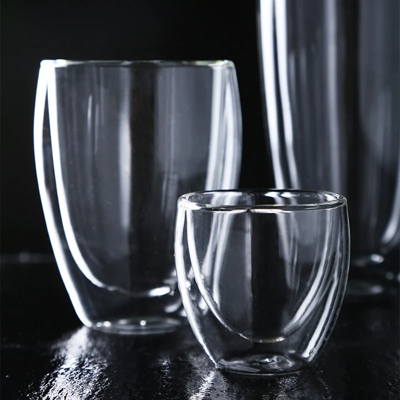 1 шт. стеклянная чашка с двойными стенками кофейная кружка для чая большие