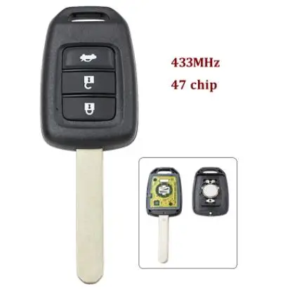 Новый дистанционный ключ брелок от машины 3 кнопки дистанционного ключа для Honda New