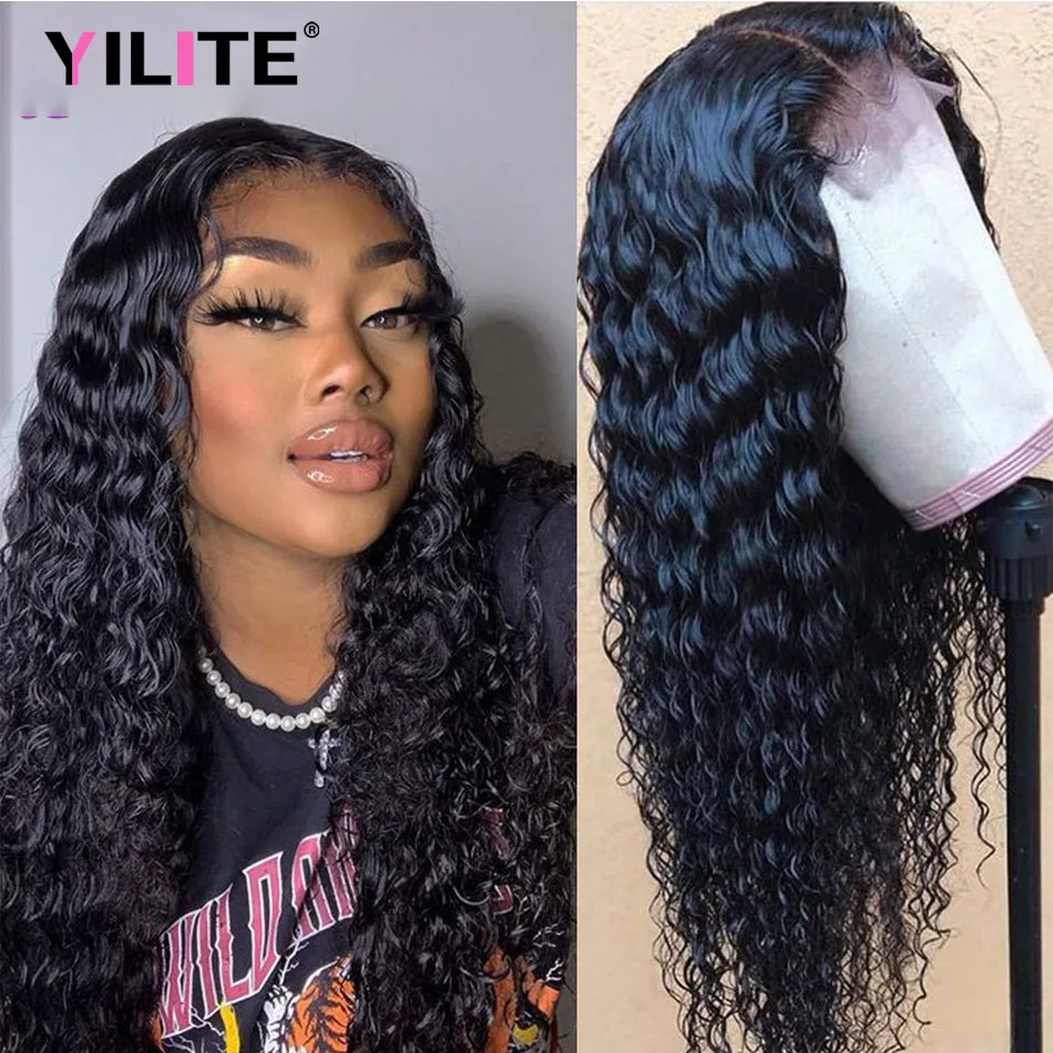 

5x5 Lace Closure Human Hair Wigs With Baby Hair Deep Wave Curly For Black Women Natural Hairlines Brazilian Remy Human Hair Wig