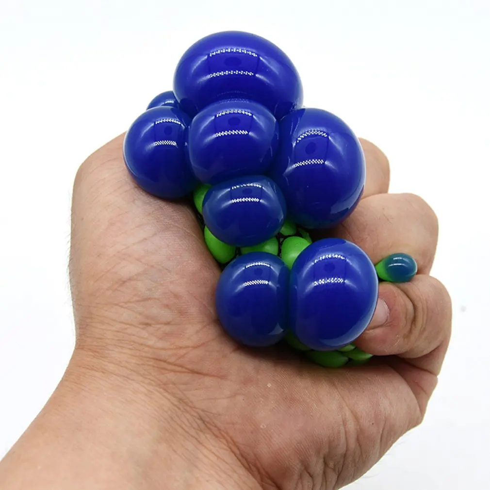 Горячий Забавный милый шар для снятия стресса Novetly Squeeze Ball рука запястье упражнения антистресс слизи виноградные шарики-гаджеты игрушки для детей