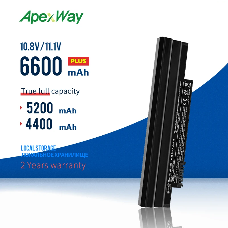 Аккумулятор для ноутбука ApexWay D255 Acer Aspire One D270 D260 522 722 AOD255 AOD257 AOD260 D257 D257E E100 AL10A31