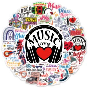 103050pcs music text graffiti stickers for guitar laptop scrapbooking fridge cartoon waterproof stickers decal kids toy gift free global shipping