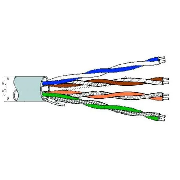 Сетевой кабель-катушка 305 м UTP Cat5e Жесткий CU LSZH TELEVES | Компьютеры и офис