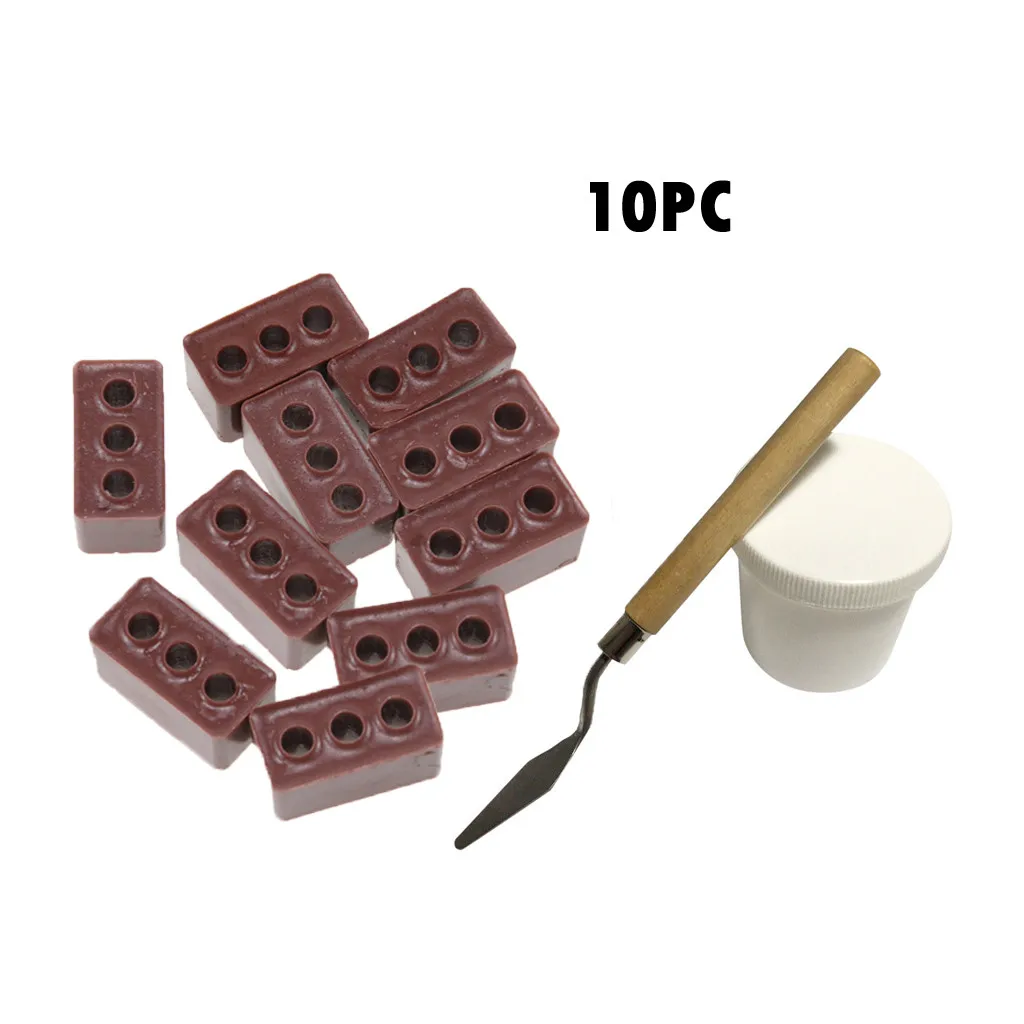 Мини кирпичи 10 # Новые мини цементные Cinder Создайте свою крошечную стену красные