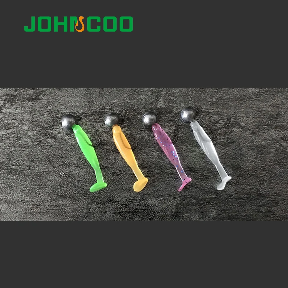 JOHNCOO 10 штук Jig Head крючок окунь крюк 1g 1.5g 2g 3g с функцией 5g рыболовный Мягкие червь