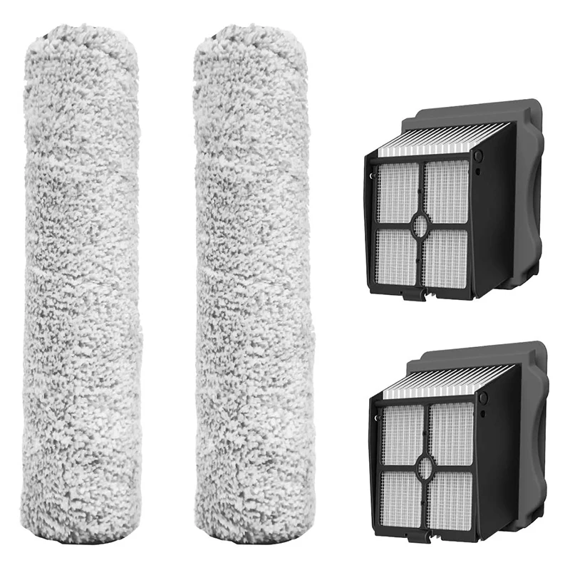 

4Pcs Replacement Brush Roller and HEPA Assy Set for IFloor 3/Floor One S3 Cordless Wet Dry Vacuum Cleaner
