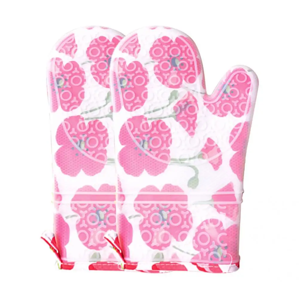 

Skin-friendly Heat Resistant Non-Slip Clear Silicone Baking Mitts for Bar