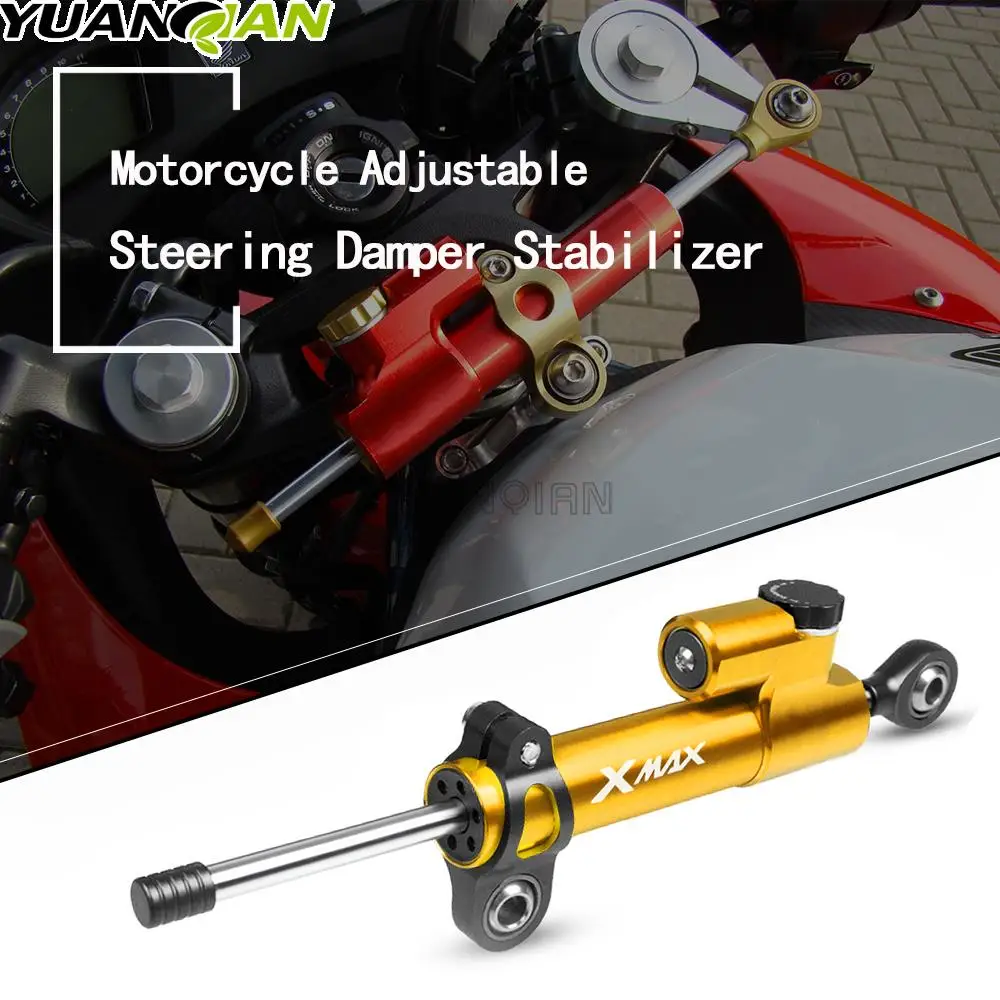 

Universal Adjustable Motorcycle Steering Damper Stabilizer For Yamaha XMAX 125 250 300 400 X MAX125 MAX250 MAX300 MAX400 AllYear