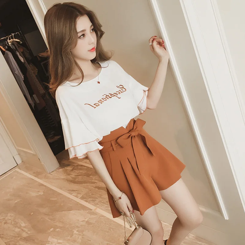 New Fashion Women's Sets Summer Women's Tracksuit Sexy Tracksuit Women Two Piece Set Embroidery Tops And Pants Suit Women Outfit