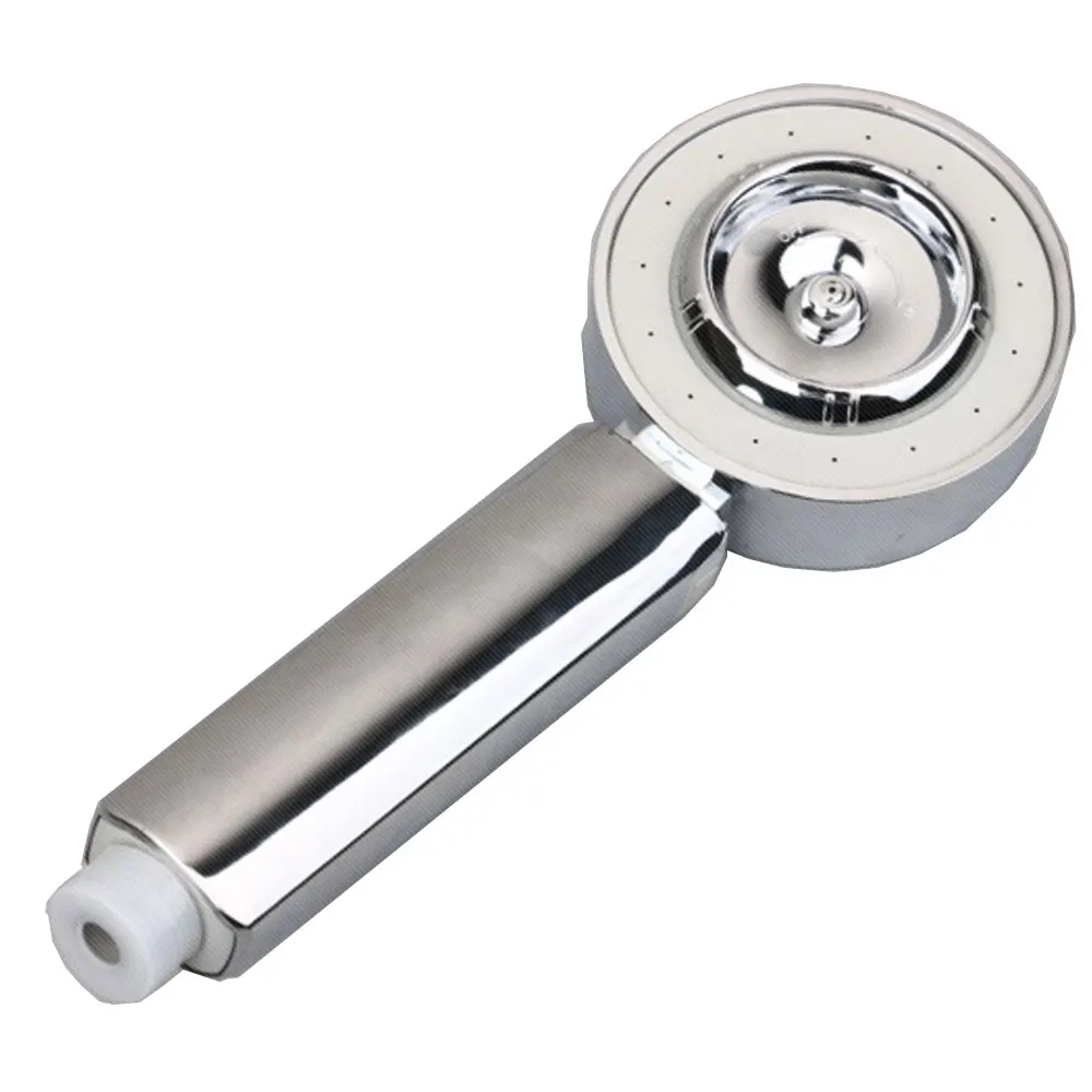 Двухсторонняя двойная функция насадка для душа водосберегающая круглая ABS хром