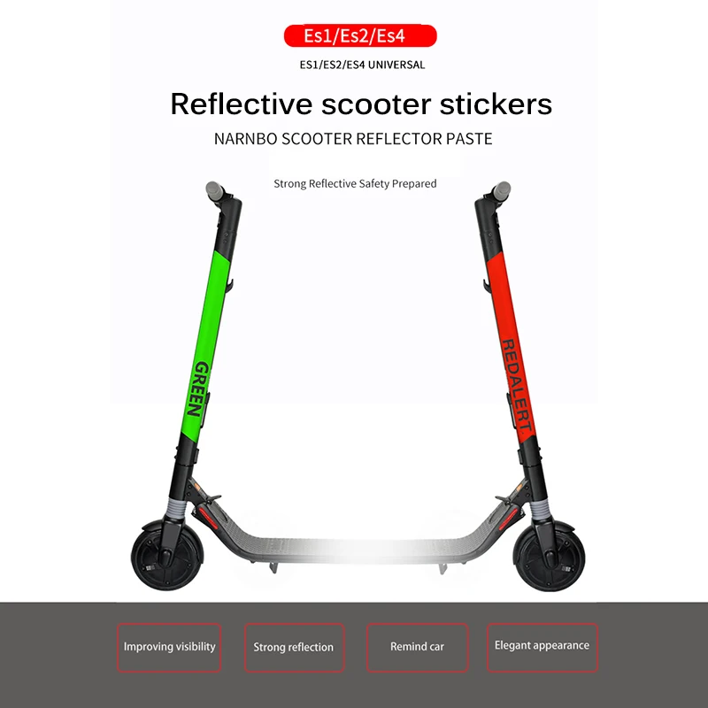 Reflective Stickers For Ninebot ES1/2/3/4 Electric Scooter MTB Bike Decoration Tools Bicycle Parts Skateboard Accessories | Спорт и